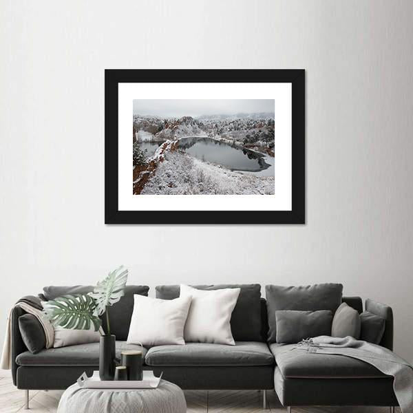 Red Rock Canyon After A Fresh Snowfall Canvas Wall Art-3 Horizontal-Gallery Wrap-25" x 16"-Tiaracle