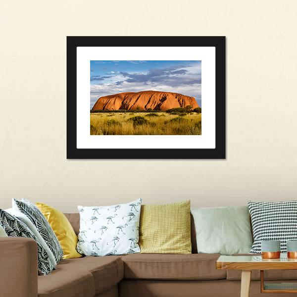 Red Sandstone Rock Panoramic Canvas Wall Art-1 Piece-36" x 12"-Tiaracle