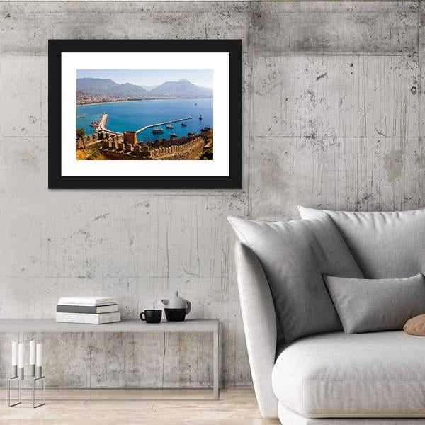 Red Tower Turkey Panoramic Canvas Wall Art-1 Piece-36" x 12"-Tiaracle