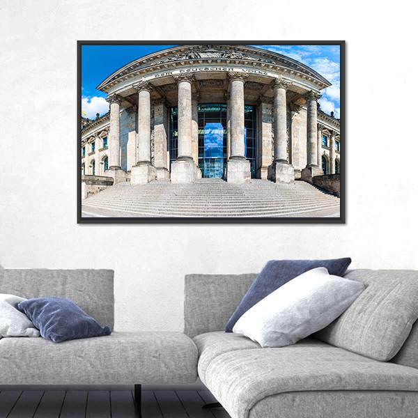 Reichstag Building In Berlin Canvas Wall Art-3 Horizontal-Gallery Wrap-25" x 16"-Tiaracle