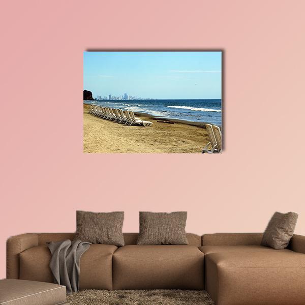 Relax On The Beach Of Cartagena De Indias Canvas Wall Art-1 Piece-Gallery Wrap-48" x 32"-Tiaracle