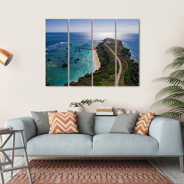 Resort Island Okinawa Miyako Canvas Wall Art-4 Horizontal-Gallery Wrap-34" x 24"-Tiaracle