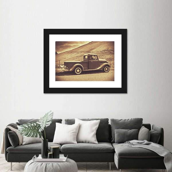 Retro Style Vintage Truck Canvas Wall Art-3 Horizontal-Gallery Wrap-25" x 16"-Tiaracle