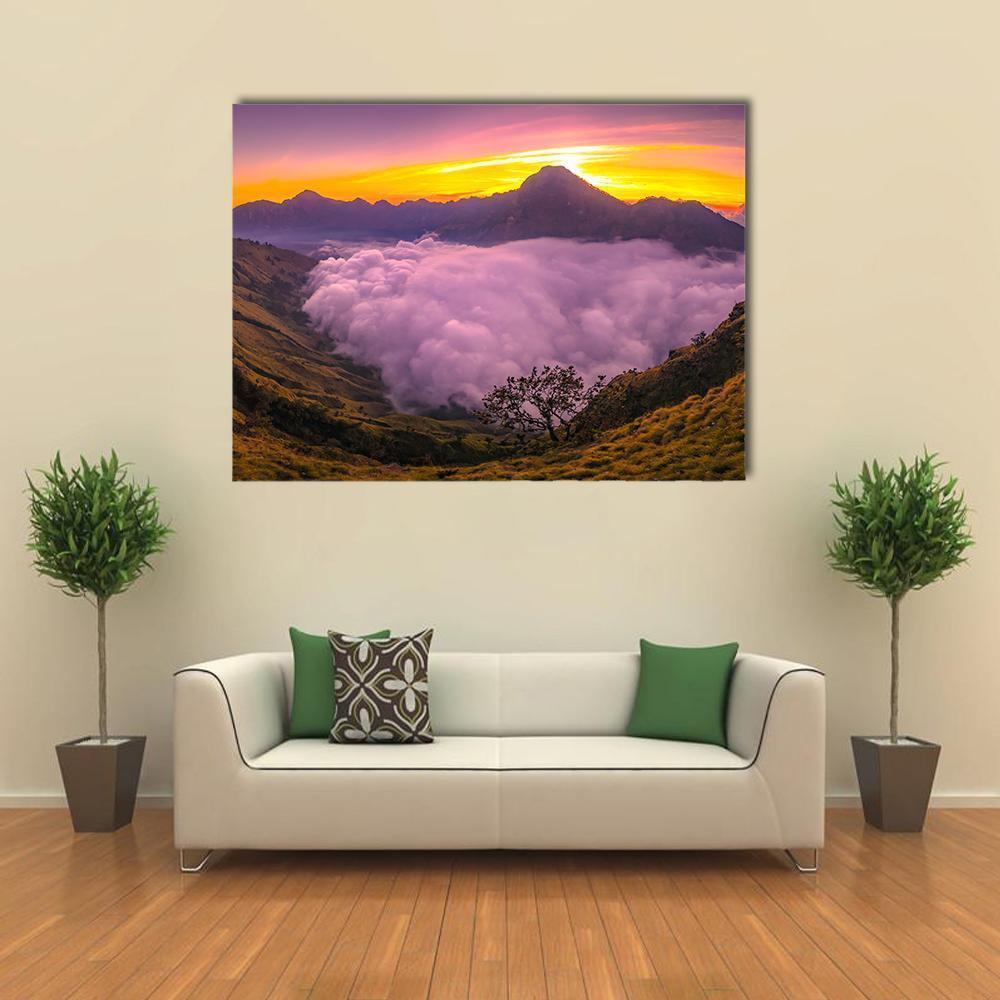 Rinjani Basecamp Canvas Wall Art-1 Piece-Gallery Wrap-36" x 24"-Tiaracle