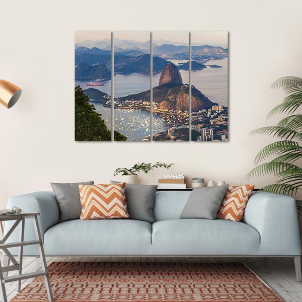 Rio De Janeiro Brazil Canvas Wall Art-4 Horizontal-Gallery Wrap-34" x 24"-Tiaracle