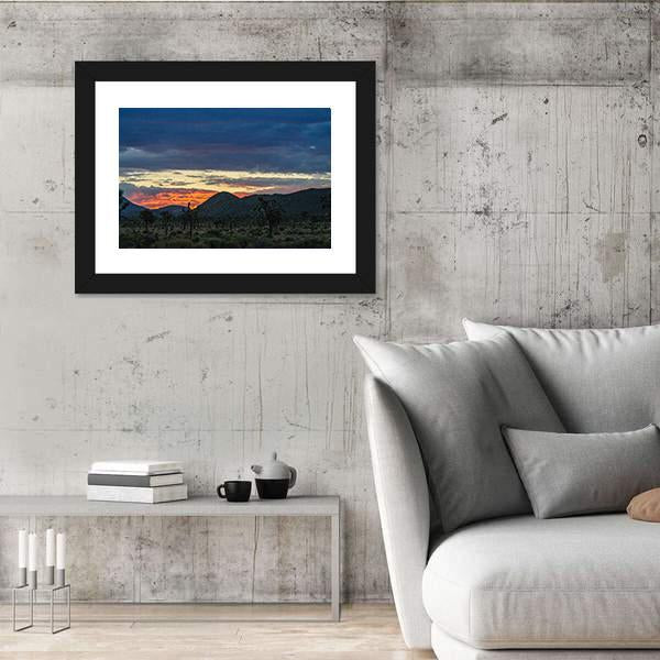 Rising Sun In California Canvas Wall Art-3 Horizontal-Gallery Wrap-25" x 16"-Tiaracle