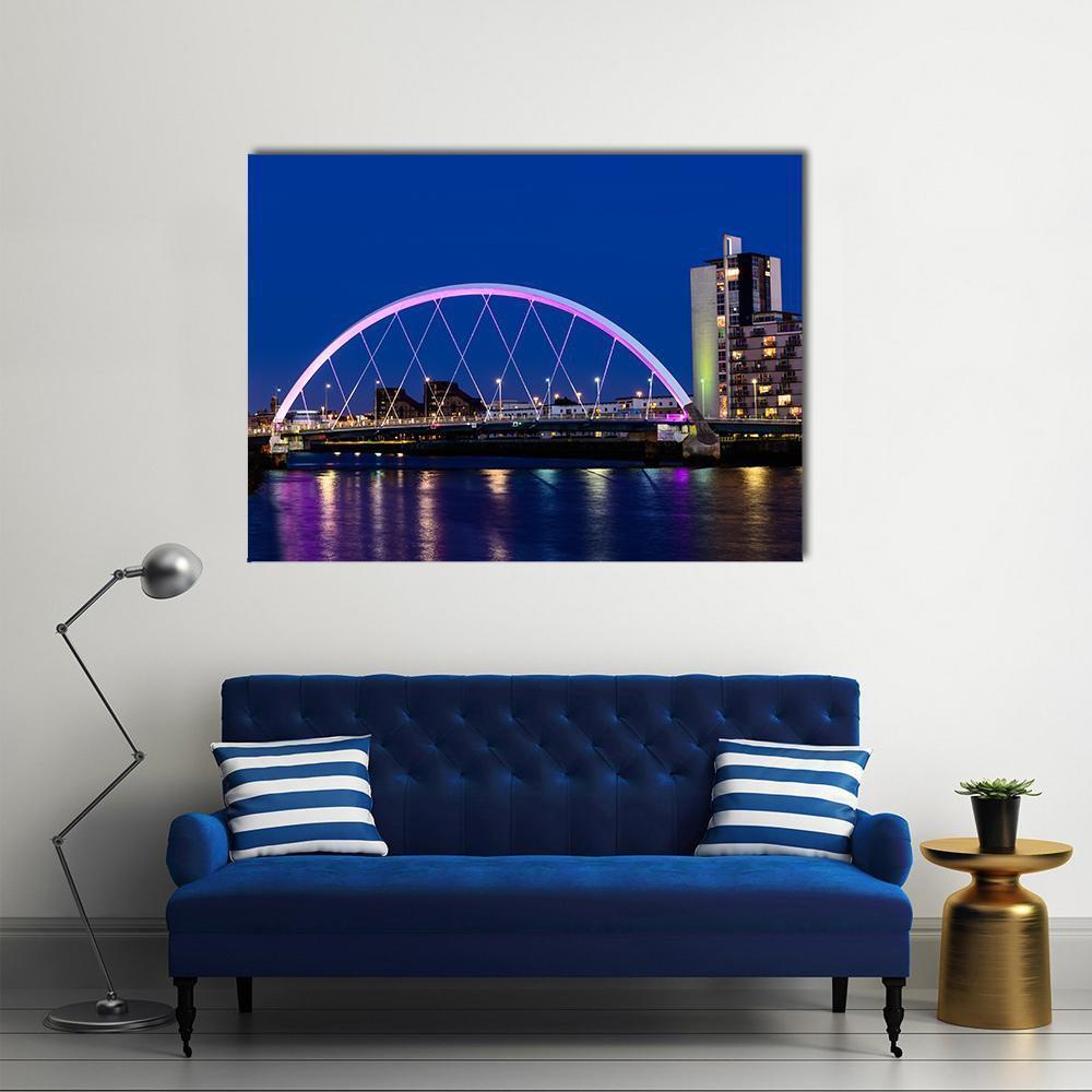 River Clyde At Dusk Canvas Wall Art-1 Piece-Gallery Wrap-36" x 24"-Tiaracle