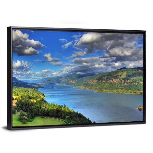 River Gorge In Columbia Canvas Wall Art-3 Horizontal-Gallery Wrap-25" x 16"-Tiaracle