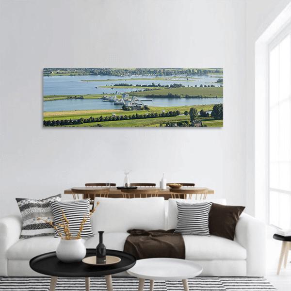 The River Rhine Panoramic Canvas Wall Art-1 Piece-36" x 12"-Tiaracle