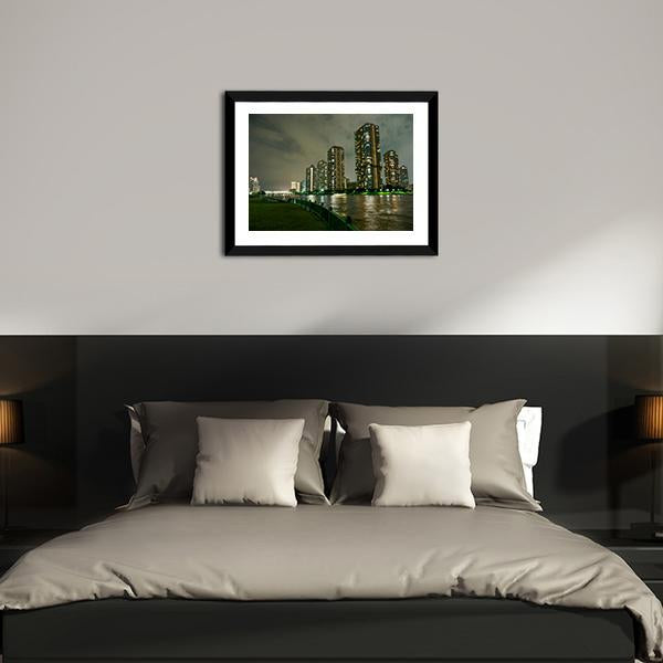 Riverside Promenade Japan Canvas Wall Art-5 Horizontal-Gallery Wrap-22" x 12"-Tiaracle