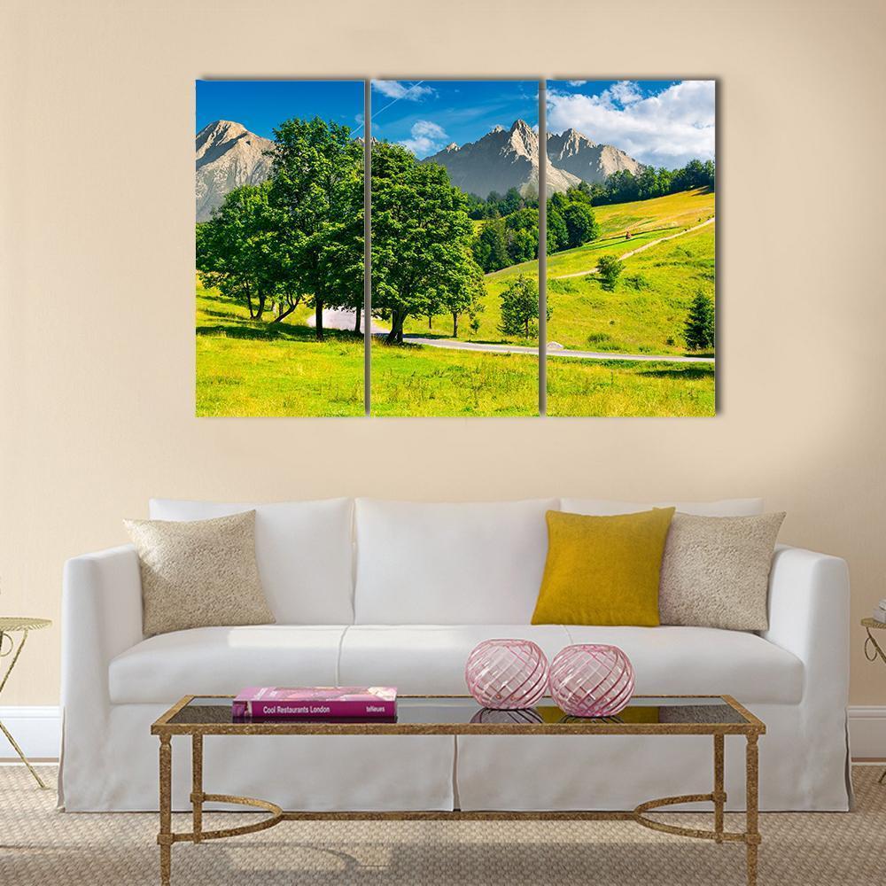Road In High Tatra Mountains Canvas Wall Art-3 Horizontal-Gallery Wrap-37" x 24"-Tiaracle