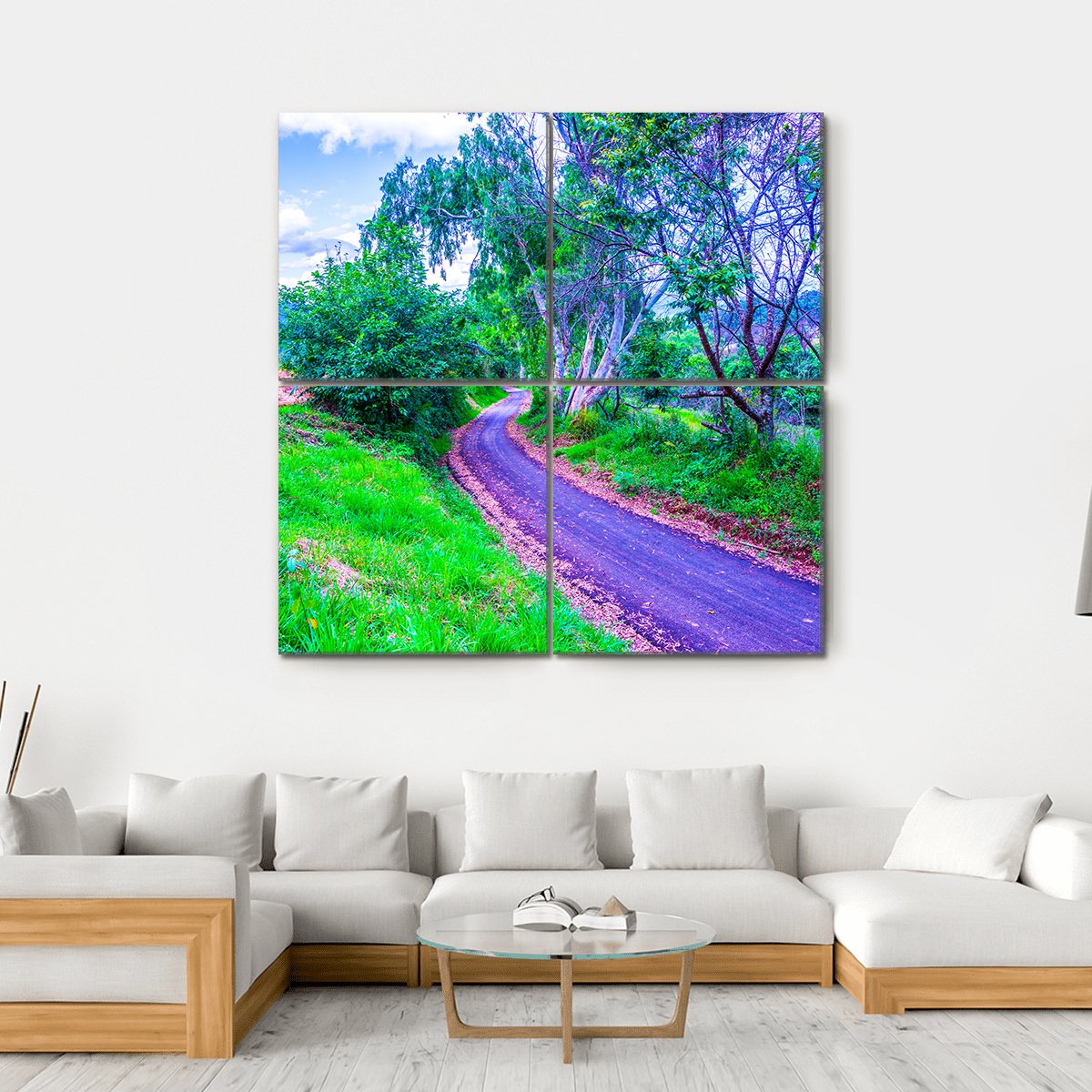 Road On Mountain In Thailand Canvas Wall Art-4 Square-Gallery Wrap-17" x 17"-Tiaracle