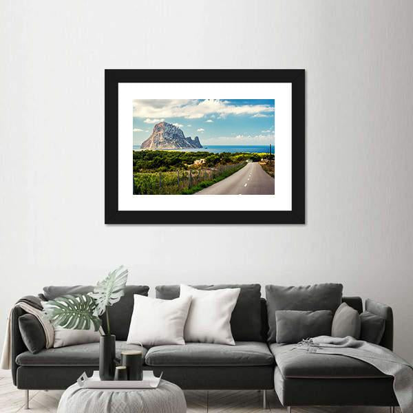 Road To The Cala d'Hort Beach Canvas Wall Art-1 Piece-Framed Print-20" x 16"-Tiaracle