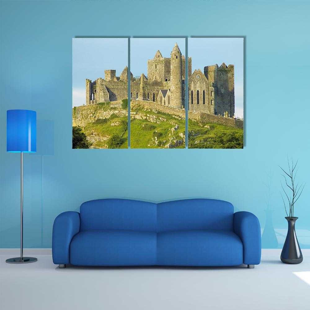 Rock Of Cashel In County Tipperary Canvas Wall Art-3 Horizontal-Gallery Wrap-37" x 24"-Tiaracle