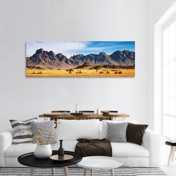 Rocks Of Namib Desert Panoramic Canvas Wall Art-1 Piece-36" x 12"-Tiaracle