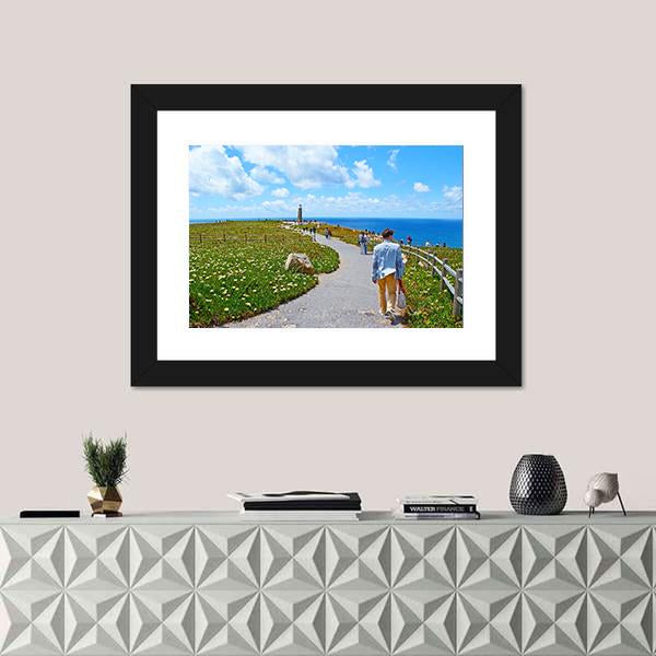 Rocky Cliff In Sintra Portugal Canvas Wall Art-3 Horizontal-Gallery Wrap-25" x 16"-Tiaracle