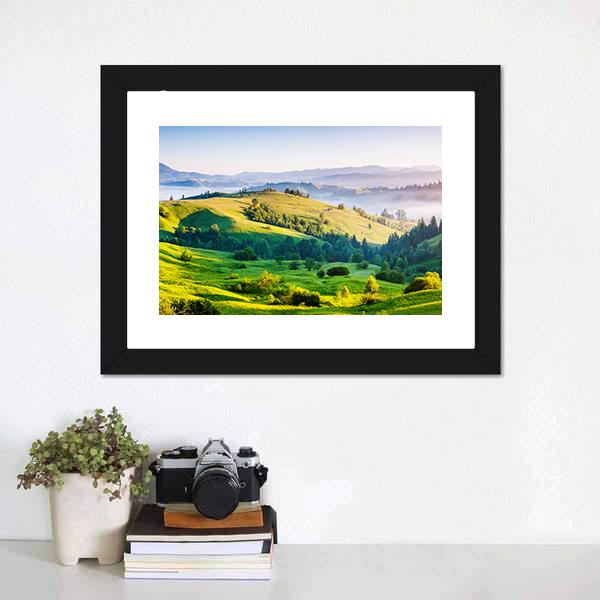 Rolling Countryside Farm Ukraine Panoramic Canvas Wall Art-1 Piece-36" x 12"-Tiaracle