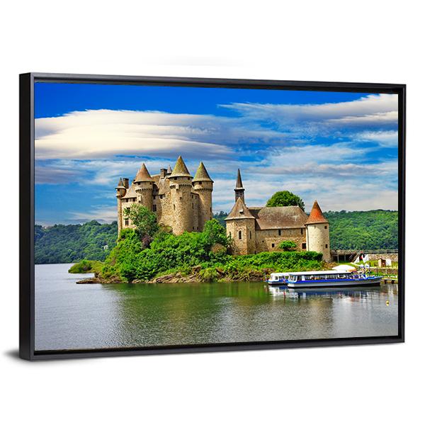 Romantic Castles Of France Canvas Wall Art-3 Horizontal-Gallery Wrap-25" x 16"-Tiaracle