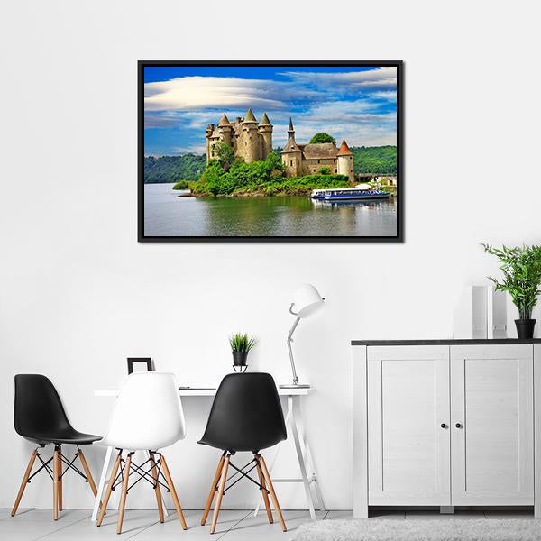Romantic Castles Of France Canvas Wall Art-3 Horizontal-Gallery Wrap-25" x 16"-Tiaracle