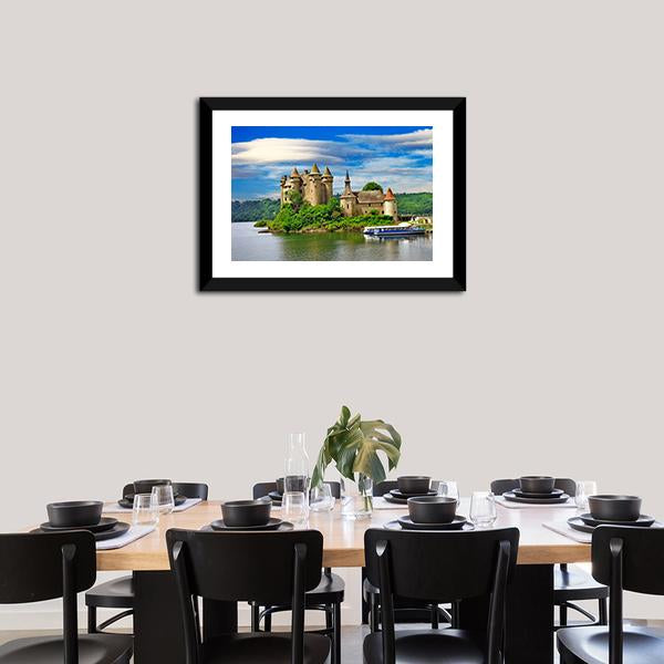 Romantic Castles Of France Canvas Wall Art-1 Piece-Framed Print-20" x 16"-Tiaracle