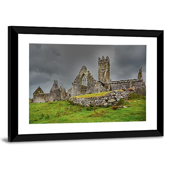 Ross Friary In Summer Canvas Wall Art-3 Horizontal-Gallery Wrap-25" x 16"-Tiaracle