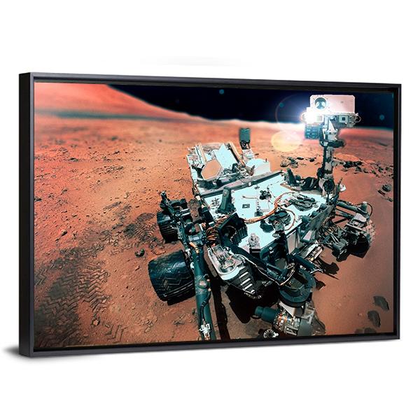 Rover On Mars Surface Vertical Canvas Wall Art-3 Vertical-Gallery Wrap-12" x 25"-Tiaracle