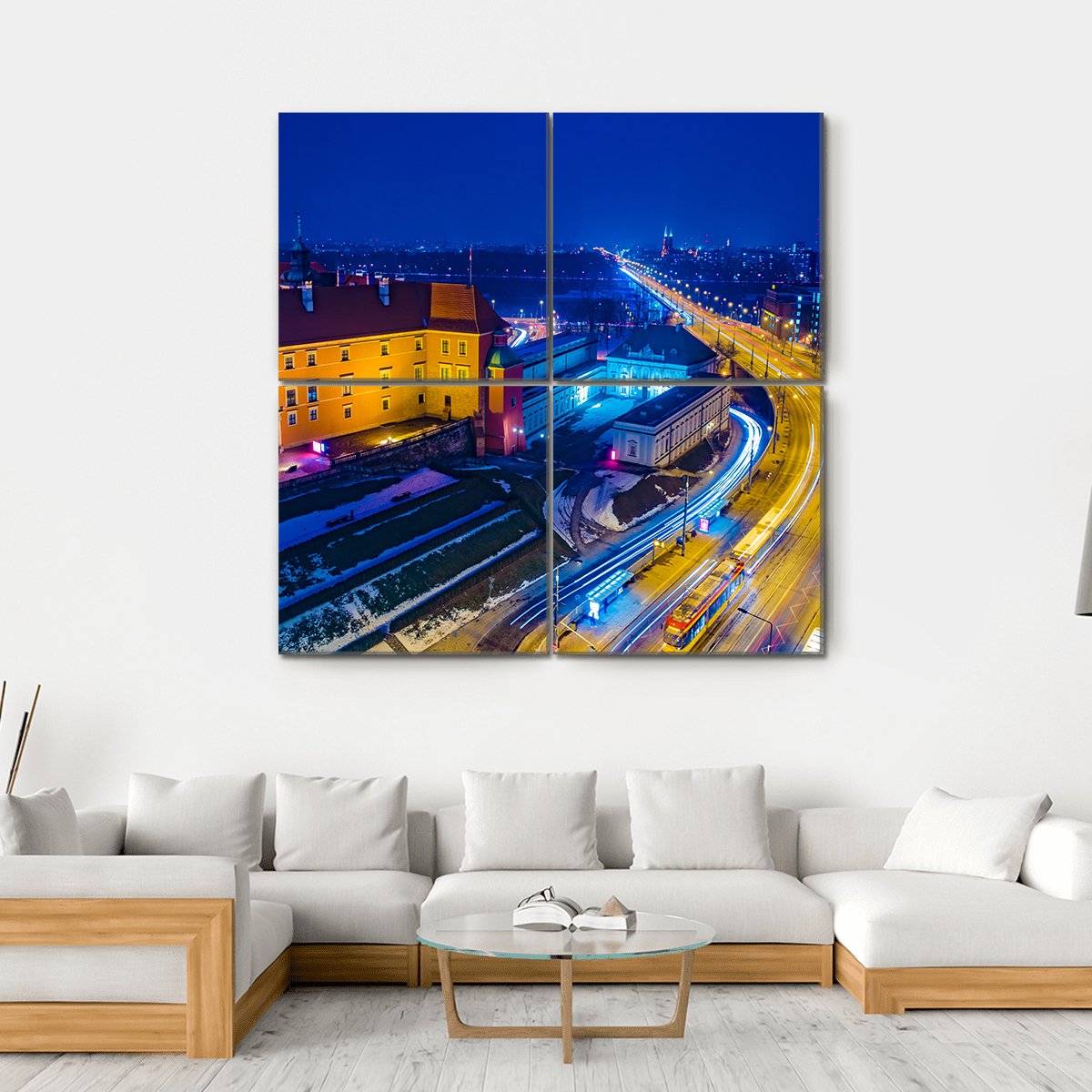 Royal Castle & Old Town Canvas Wall Art-4 Square-Gallery Wrap-17" x 17"-Tiaracle