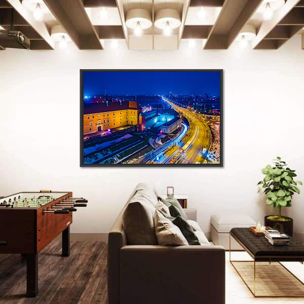 Royal Castle & Old Town Canvas Wall Art-3 Horizontal-Gallery Wrap-25" x 16"-Tiaracle