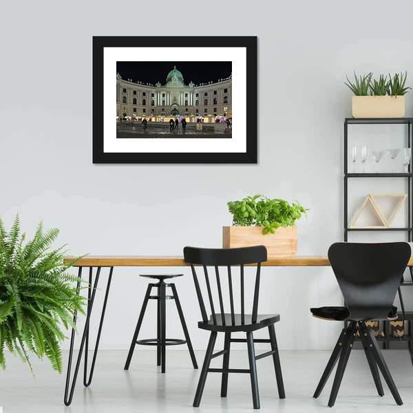 Royal Christmas Market At Michaelerplatz Canvas Wall Art-3 Horizontal-Gallery Wrap-25" x 16"-Tiaracle