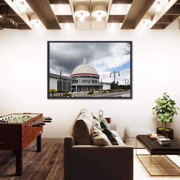 Royal Regalia Museum Of Brunei s Capital Canvas Wall Art-3 Horizontal-Gallery Wrap-25" x 16"-Tiaracle