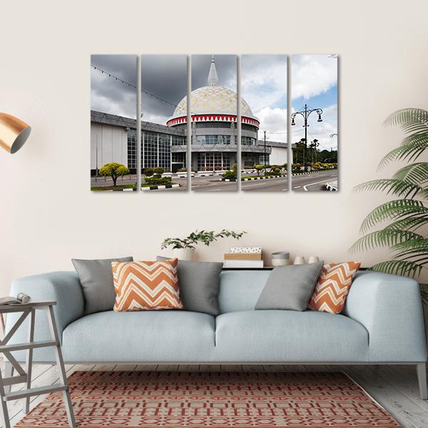 Royal Regalia Museum Of Brunei s Capital Canvas Wall Art-5 Horizontal-Gallery Wrap-22" x 12"-Tiaracle