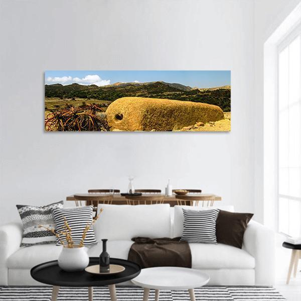 Ruins In Keskese Archeological Place In Eritrea Panoramic Canvas Wall Art-1 Piece-36" x 12"-Tiaracle