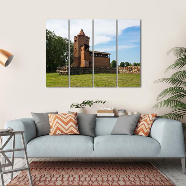 Ruins Of Gothic Castle Of Mazovian Dukes Canvas Wall Art-4 Horizontal-Gallery Wrap-34" x 24"-Tiaracle