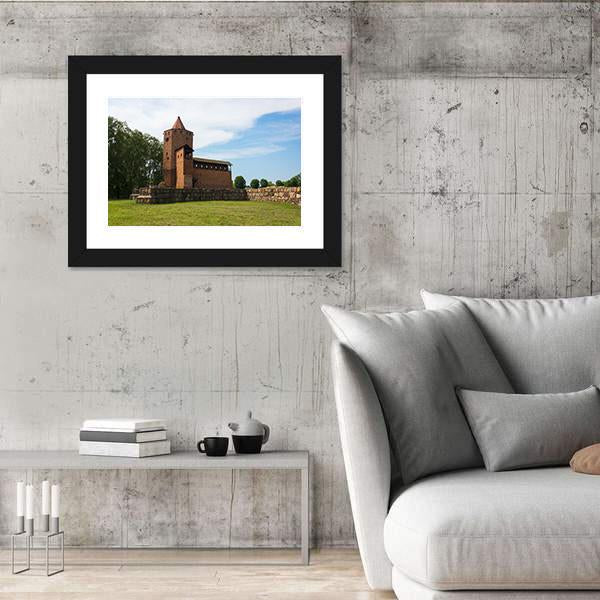 Ruins Of Gothic Castle Of Mazovian Dukes Canvas Wall Art-3 Horizontal-Gallery Wrap-25" x 16"-Tiaracle