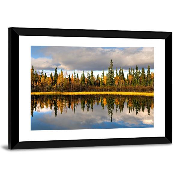 Rural Scandinavian Landscape Canvas Wall Art-3 Horizontal-Gallery Wrap-25" x 16"-Tiaracle