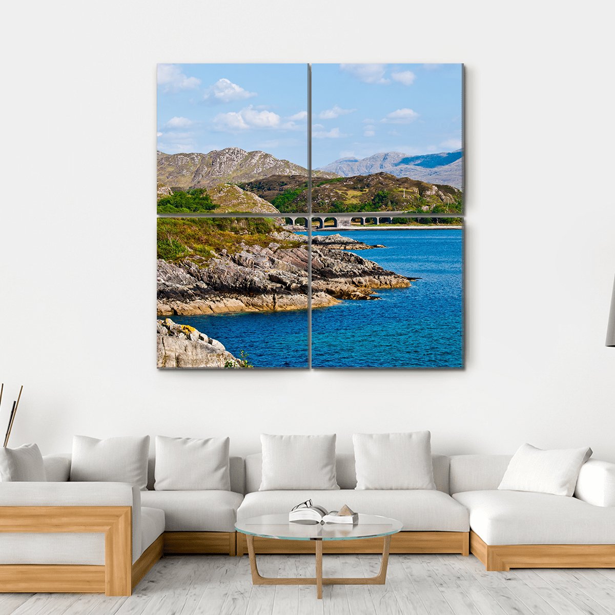 Rural Scenery In The Heart Of Scotland Canvas Wall Art-4 Square-Gallery Wrap-17" x 17"-Tiaracle