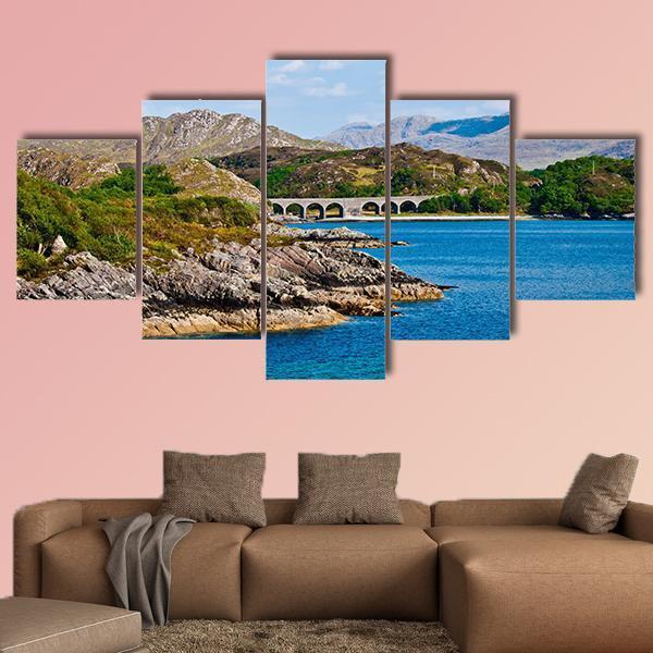 Rural Scenery In The Heart Of Scotland Canvas Wall Art-5 Star-Gallery Wrap-62" x 32"-Tiaracle