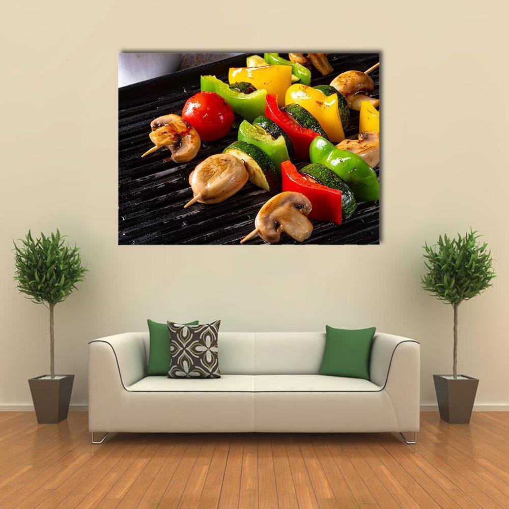Rustic Vegetable Shashlik Canvas Wall Art-1 Piece-Gallery Wrap-36" x 24"-Tiaracle