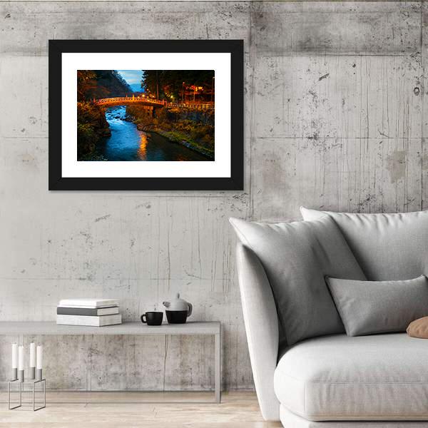 Sacred Bridge Japan Canvas Wall Art-3 Horizontal-Gallery Wrap-25" x 16"-Tiaracle