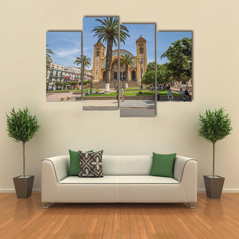 Sacred Heart Cathedral Canvas Wall Art-4 Pop-Gallery Wrap-50" x 32"-Tiaracle