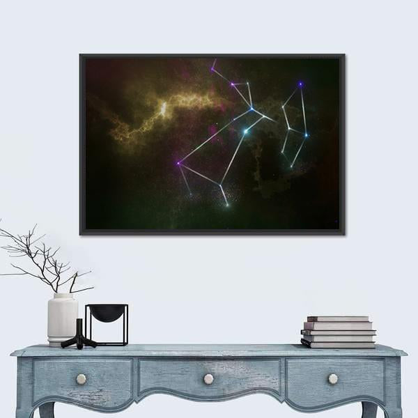 Sagittarius Constellation Canvas Wall Art-1 Piece-Floating Frame-24" x 16"-Tiaracle