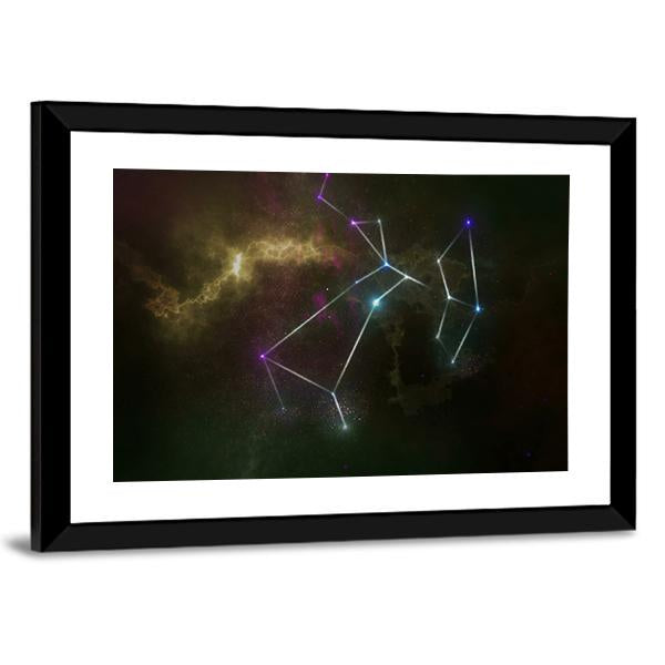 Sagittarius Constellation Canvas Wall Art-3 Horizontal-Gallery Wrap-25" x 16"-Tiaracle