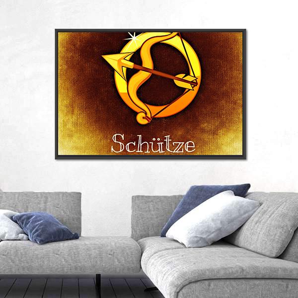 Sagittarius Horoscope Canvas Wall Art-3 Horizontal-Gallery Wrap-25" x 16"-Tiaracle