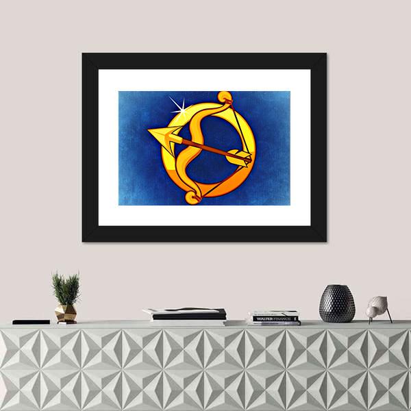 Sagittarius Zodiac Sign Canvas Wall Art-1 Piece-Framed Print-20" x 16"-Tiaracle
