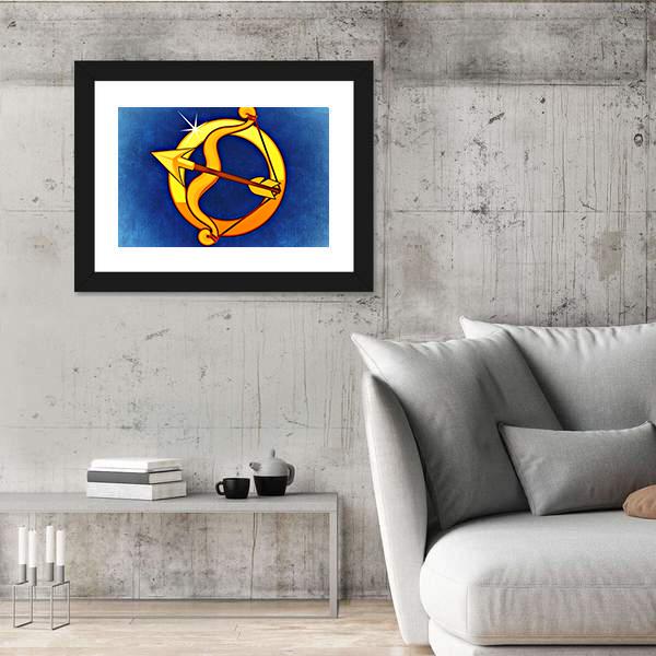 Sagittarius Zodiac Sign Canvas Wall Art-3 Horizontal-Gallery Wrap-25" x 16"-Tiaracle