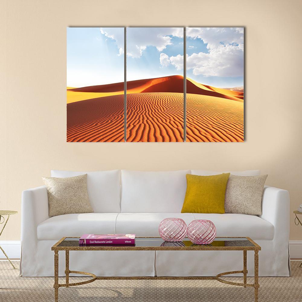 Sahara Desert Canvas Wall Art-3 Horizontal-Gallery Wrap-37" x 24"-Tiaracle