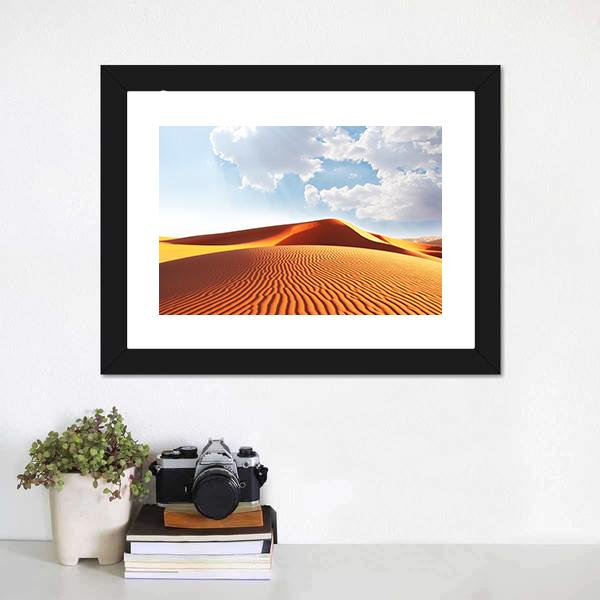 Sahara Desert Canvas Wall Art-1 Piece-Framed Print-20" x 16"-Tiaracle