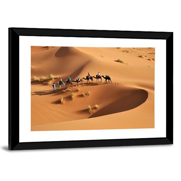 Sahara Desert Of Morocco Canvas Wall Art-3 Horizontal-Gallery Wrap-25" x 16"-Tiaracle