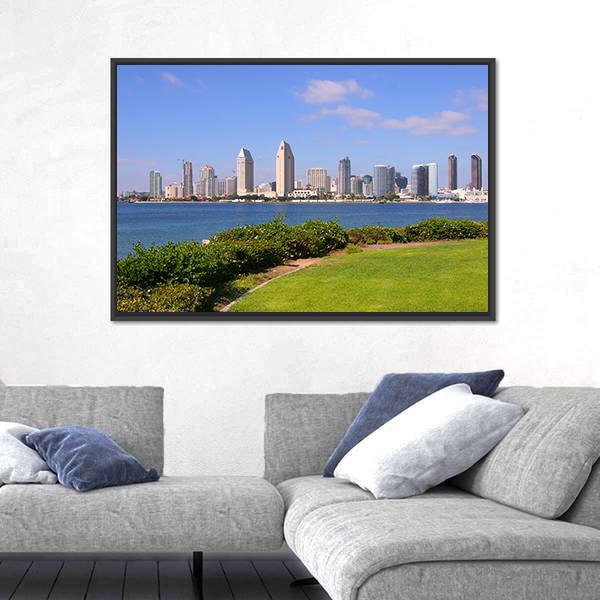 San Diego Skyline Canvas Wall Art-3 Horizontal-Gallery Wrap-25" x 16"-Tiaracle