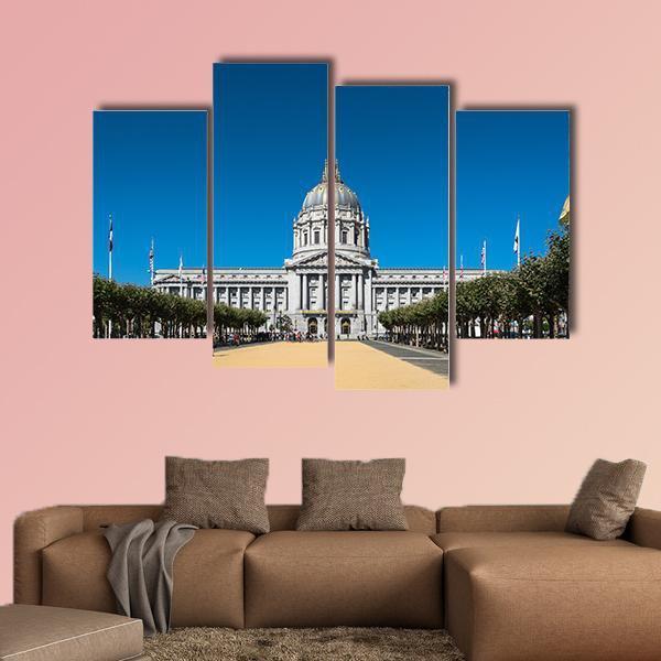 San Francisco's City Hall Canvas Wall Art-4 Pop-Gallery Wrap-50" x 32"-Tiaracle